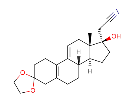 17α-cyanomethyl-17β-hydroxy-5,9-androstadiene-3,17-dione-3,3-ethylene ketal